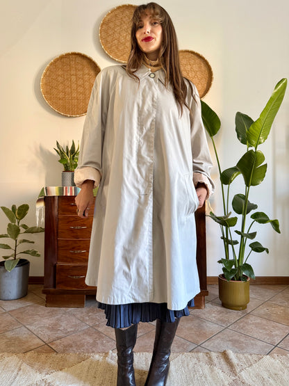 1970's vintage beige oversize trench coat