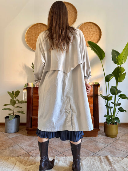 1970's vintage beige oversize trench coat