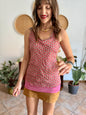 Y2k vintage double layer pink metallic floral top