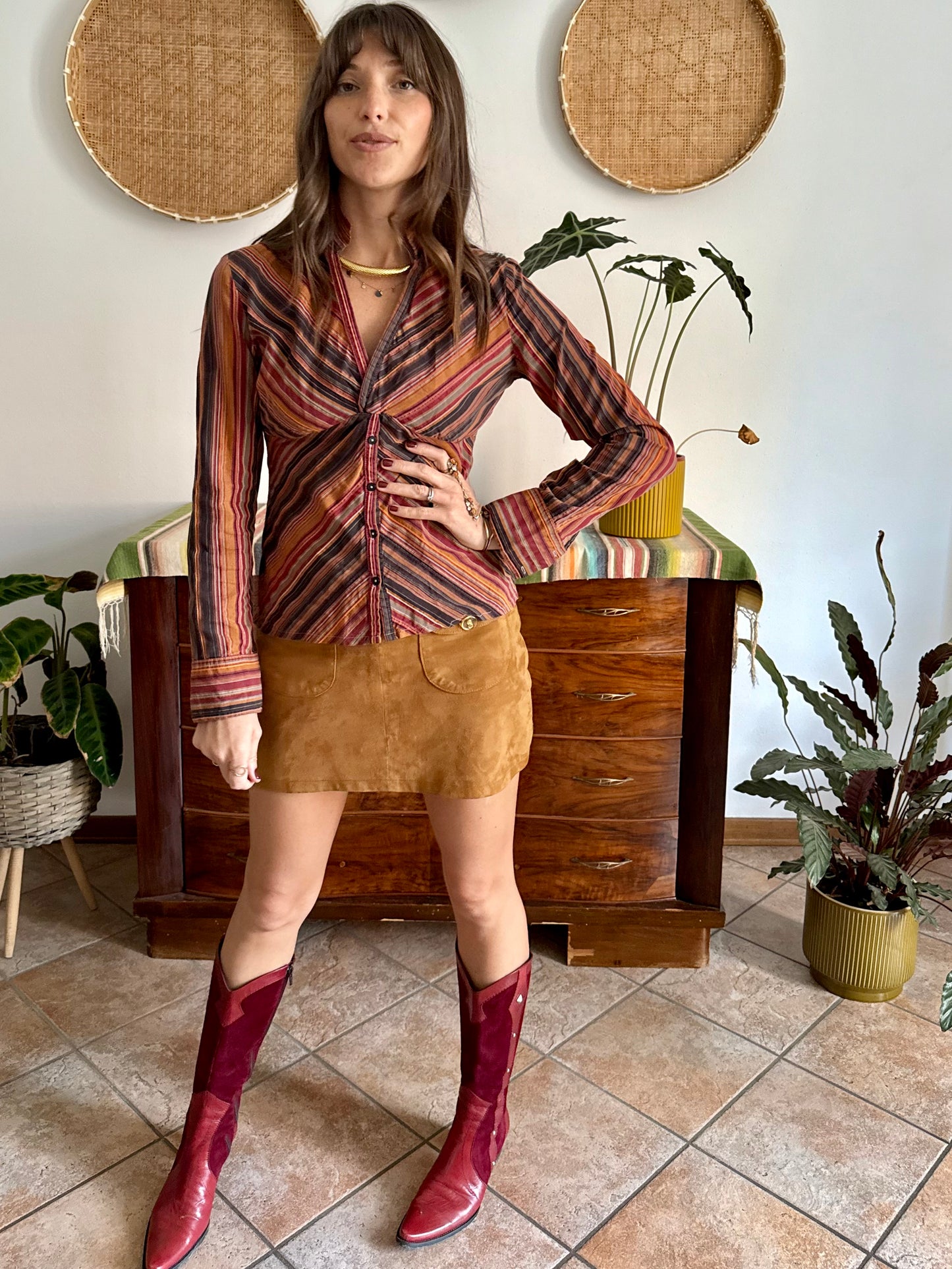 Y2k vintage chocolate brown, burgundy and chocolate brown