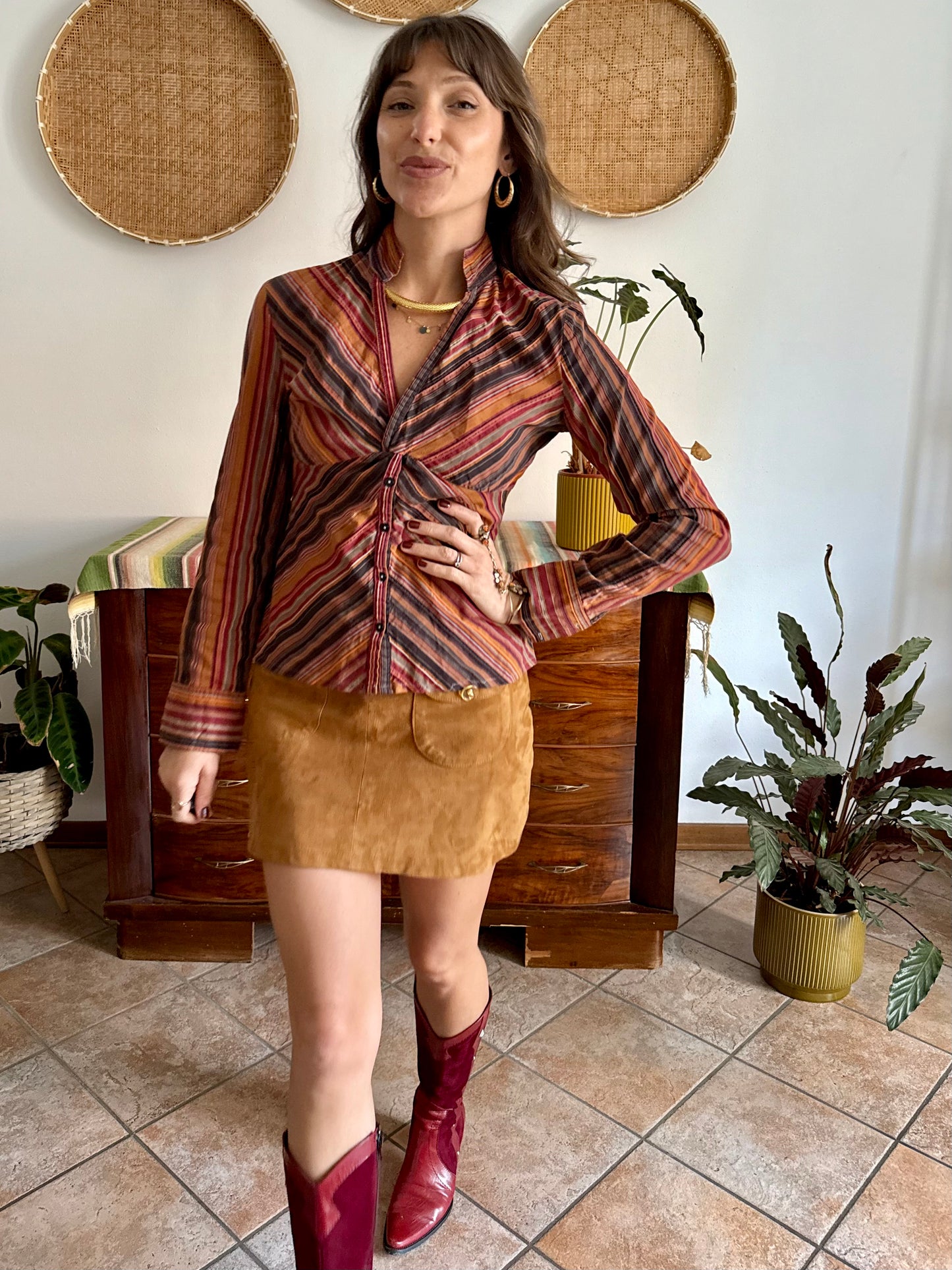 Y2k vintage chocolate brown, burgundy and chocolate brown