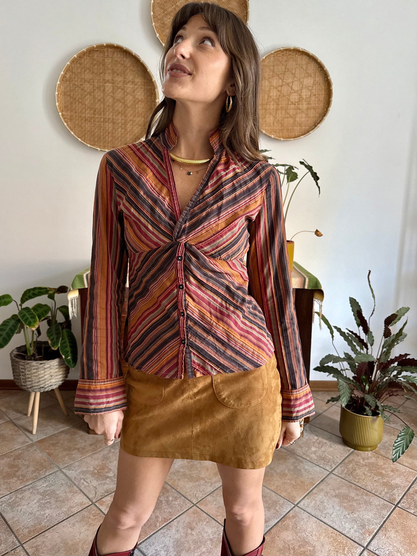 Y2k vintage chocolate brown, burgundy and chocolate brown