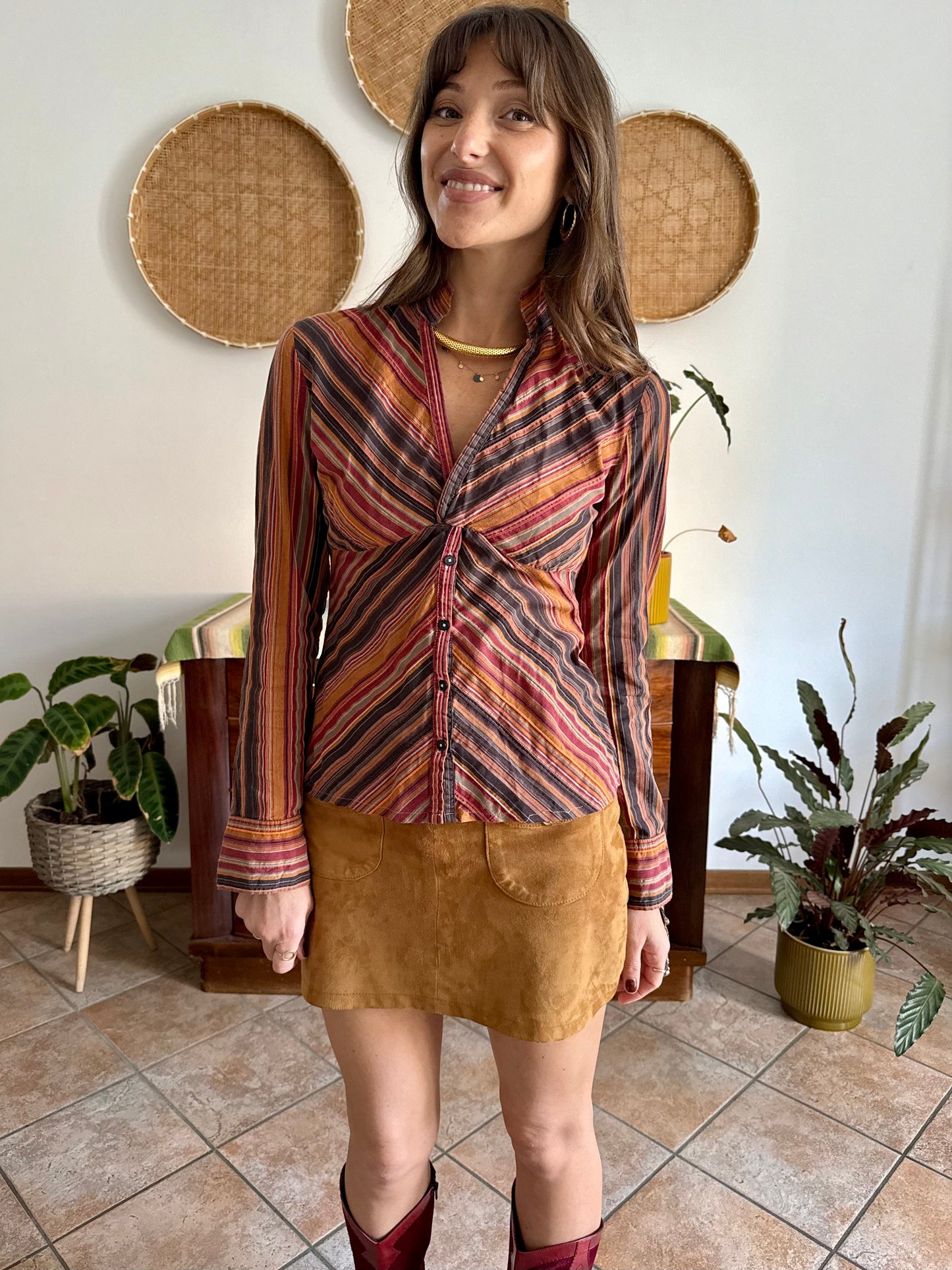 Y2k vintage chocolate brown, burgundy and chocolate brown