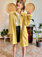 1970's vintage yellow faux suede oversize jacket
