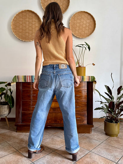 1990'vintage light blue boyfriend fit denim jeans