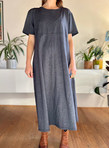 1990's vintage oversize grey maxi dress