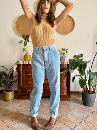 1990's vintage light wash high waisted jeans