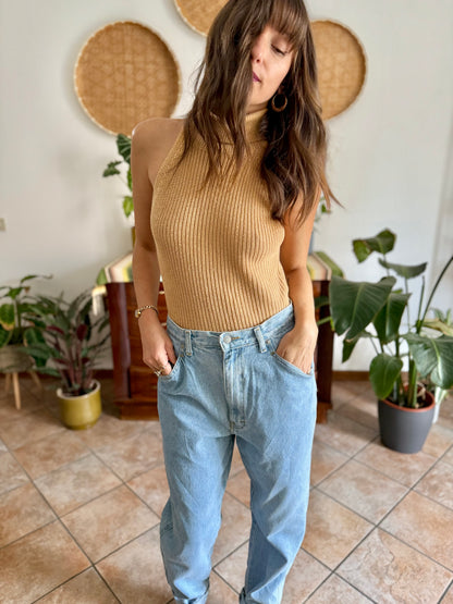 1990's vintage light wash high waisted jeans