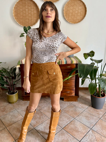 1990's vintage semi sheer animal print top