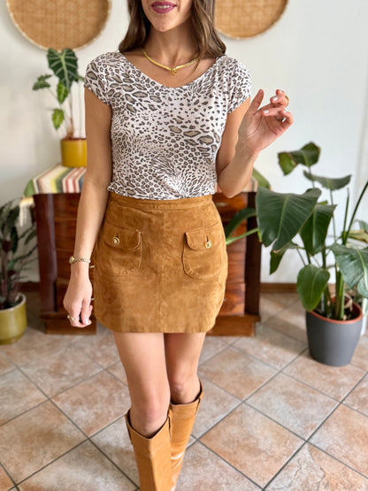 1990's vintage semi sheer animal print top