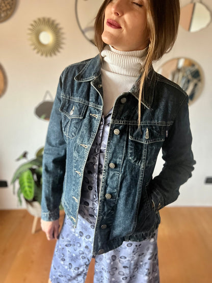 1990's vintage dark blue denim jacket