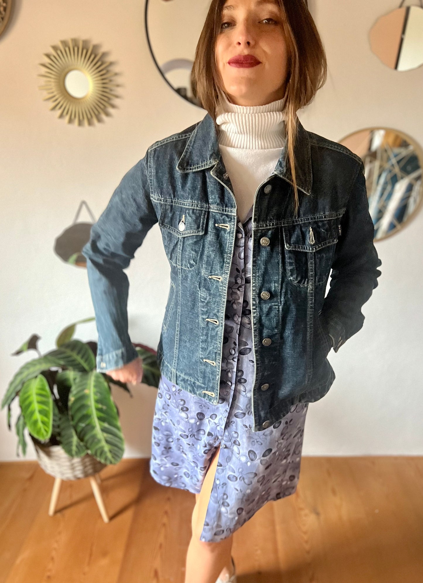 1990's vintage dark blue denim jacket