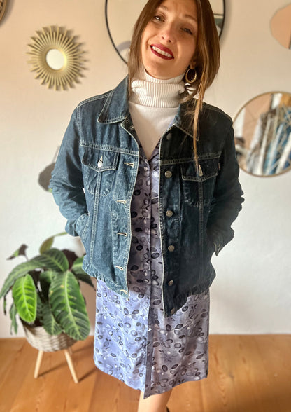 1990's vintage dark blue denim jacket