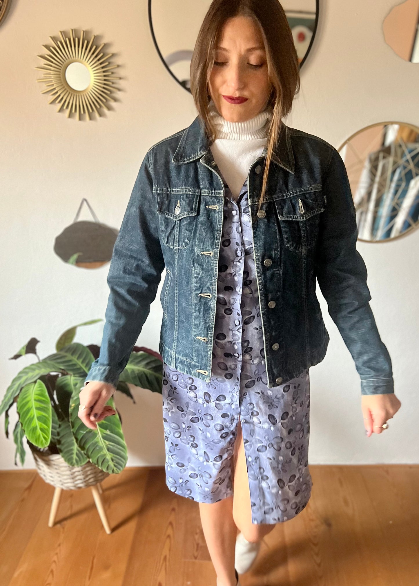 1990's vintage dark blue denim jacket