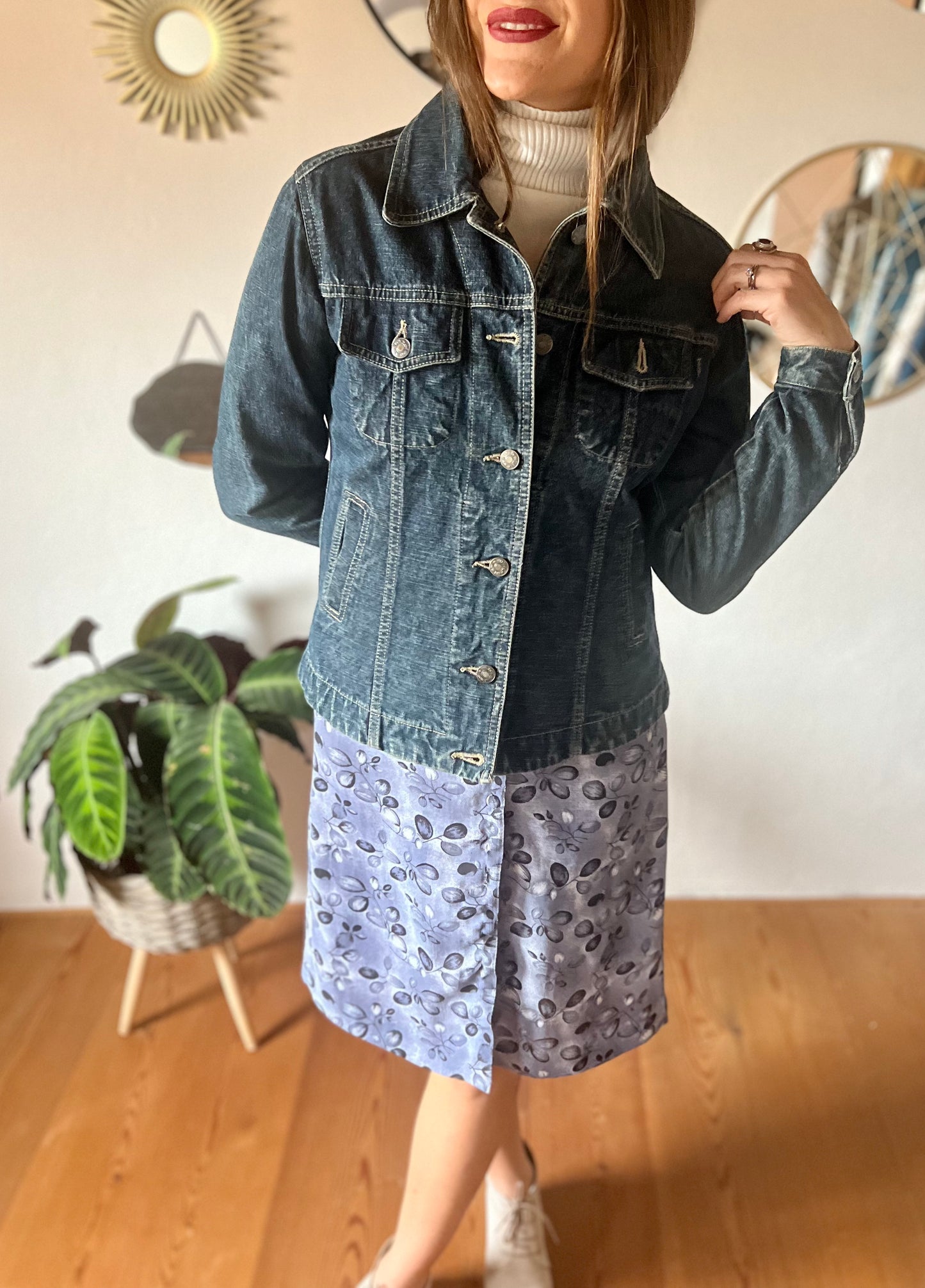 1990's vintage dark blue denim jacket